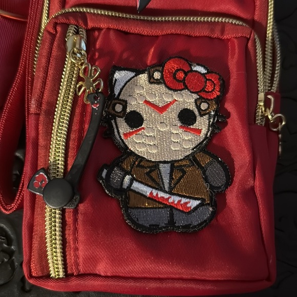 Red Jason Voorhees Hello Kitty Crossbody Bag. - Picture 2 of 5